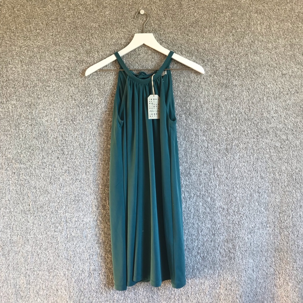 NWT Delia & Cleo Teal Sleeveless Dress Size XS